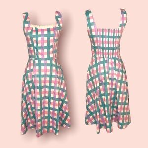 Collectif Chloe Candy Gingham Swing Dress